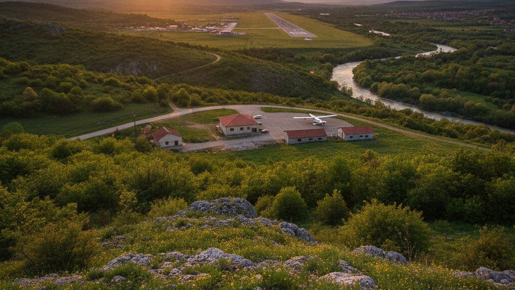 Construccion del nuevo aeropuerto de Vlore en la costa albanesa