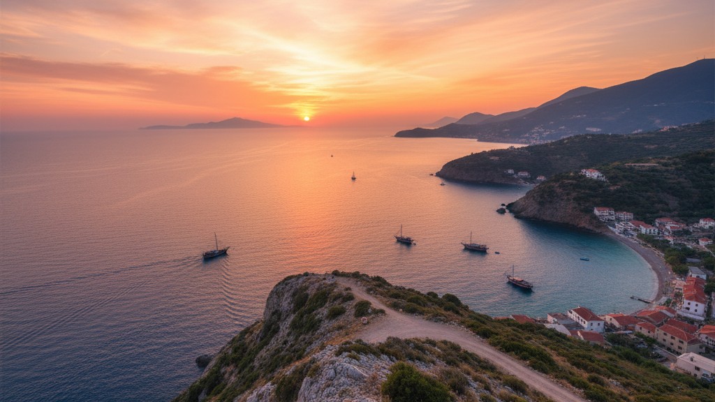 Distance between Corfu Greece and Albania coast