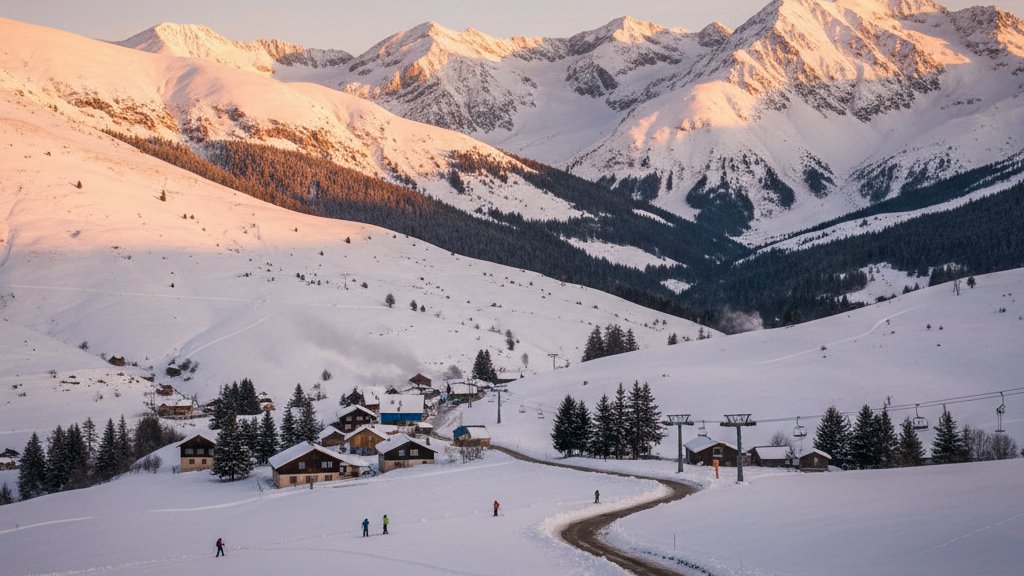 Winter sports destinations in Albanian mountains