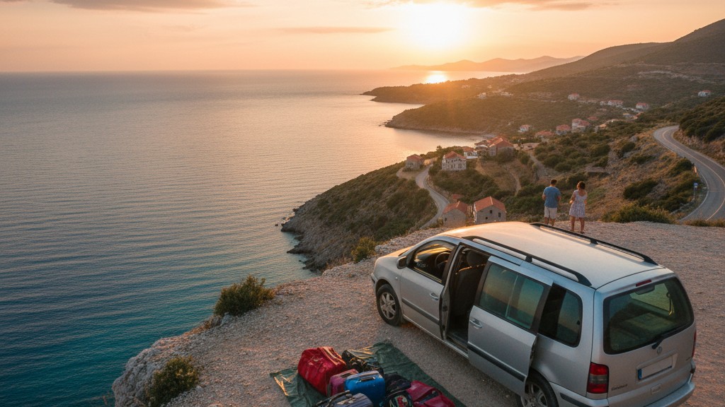 Van-Autovermietung fur Gruppenreisen in Albanien mit 7-9 Sitzplatzen